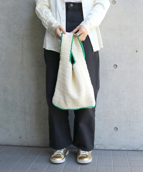 ACCOMMODE（アコモデ）の「クロシェモチーフサブバッグ（エコバッグ/サブバッグ・レディース・ホワイト・FREE）」の8枚目の写真