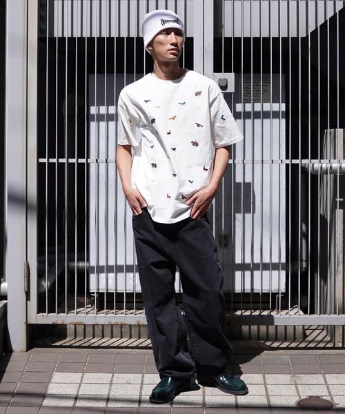 POLeR(ポーラー)の「POLER/ポーラー 半袖Tee 刺繍 オーバーサイズ USAコットン 241MCV0140/241MCV0141/241MCV0142/241MCV0143(Tシャツ/カットソー・メンズ・ホワイト系その他2/ホワイト系その他/ネイビー/ブラック・M/L/XL)」の6枚目の写真