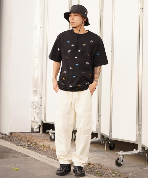 POLeR(ポーラー)の「POLER/ポーラー 半袖Tee 刺繍 オーバーサイズ USAコットン 241MCV0140/241MCV0141/241MCV0142/241MCV0143(Tシャツ/カットソー・メンズ・ホワイト系その他2/ホワイト系その他/ネイビー/ブラック・M/L/XL)」の16枚目の写真
