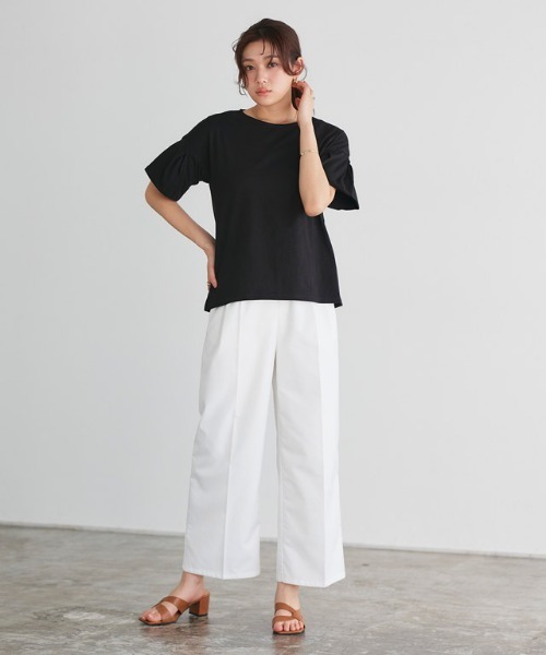 Pierrot(ピエロ)の「バルーンスリーブTシャツ(Tシャツ/カットソー・レディース・ブラック/グレー系その他/オフホワイト/ネイビー・M/L)」の12枚目の写真