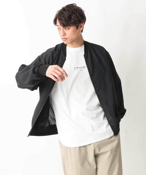 a.v.v（アーヴェヴェ）の「【トレンド】シアーリブブルゾン（MA-1・メンズ・ブラック・48/46）」の5枚目の写真