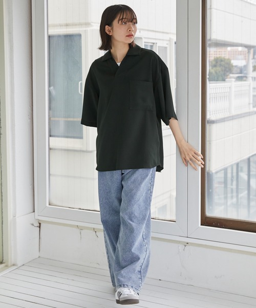 未使用品】セッテフィーリカシミア スキッパーポロ ネイビー