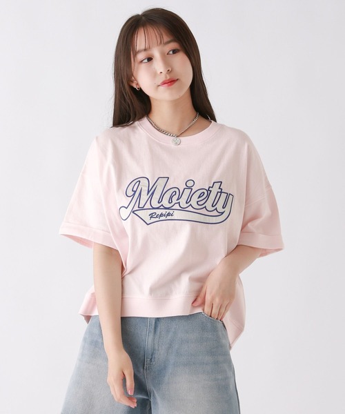 repipi armario（レピピ アルマリオ）の「シャララサテンワッペンT（Tシャツ/カットソー・キッズ・グレー/イエロー/グリーン/ホワイト/ピンク/ブラック/ブルー/ピンク系その他/スミクロ/サックスブルー/ホワイト系その他・SMALL/LARGE/MEDIUM）」の11枚目の写真