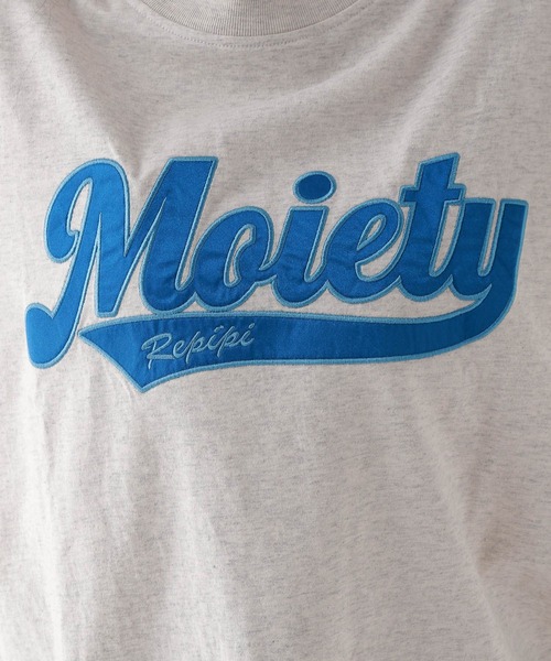 repipi armario（レピピ アルマリオ）の「シャララサテンワッペンT（Tシャツ/カットソー・キッズ・グレー/イエロー/グリーン/ホワイト/ピンク/ブラック/ブルー/ピンク系その他/スミクロ/サックスブルー/ホワイト系その他・SMALL/LARGE/MEDIUM）」の12枚目の写真