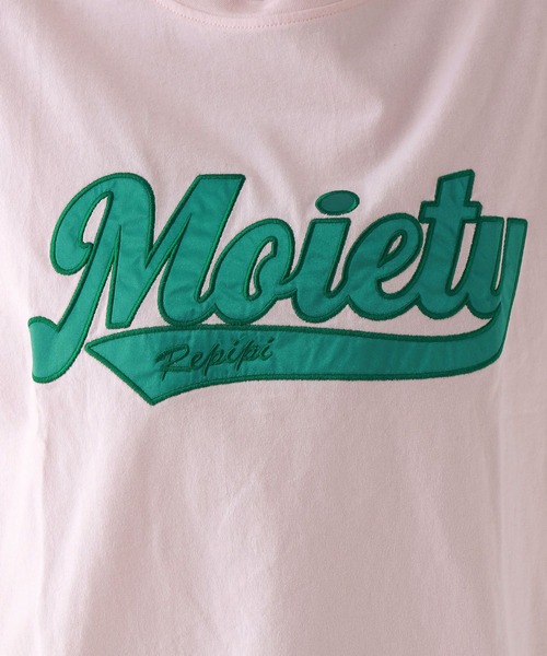 repipi armario（レピピ アルマリオ）の「シャララサテンワッペンT（Tシャツ/カットソー・キッズ・グレー/イエロー/グリーン/ホワイト/ピンク/ブラック/ブルー/ピンク系その他/スミクロ/サックスブルー/ホワイト系その他・SMALL/LARGE/MEDIUM）」の13枚目の写真