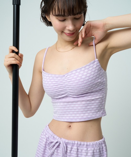 シールームリン ハーレー コラボ水着 トップス パープル 梳かし 