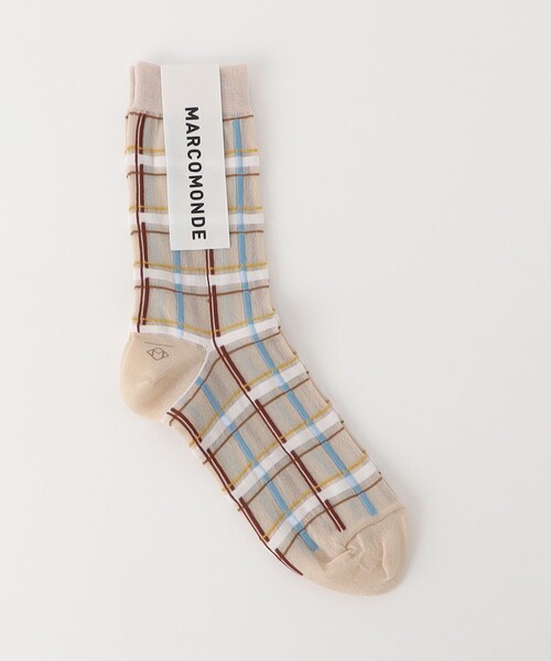 Steven Alan（スティーブンアラン）の「＜MARCOMONDE＞CHECK PATTERN SOCKS/ソックス（ソックス/靴下・レディース・ベージュ/ライトブルー/ライラック・FREE）」の2枚目の写真