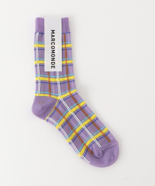 Steven Alan（スティーブンアラン）の「＜MARCOMONDE＞CHECK PATTERN SOCKS/ソックス（ソックス/靴下・レディース・ベージュ/ライトブルー/ライラック・FREE）」の3枚目の写真