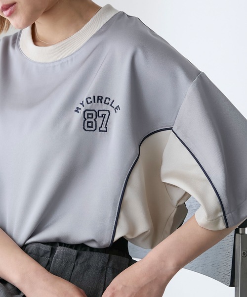 forksy.】配色ラインナンバリングゲームTシャツ forksy.│MONO