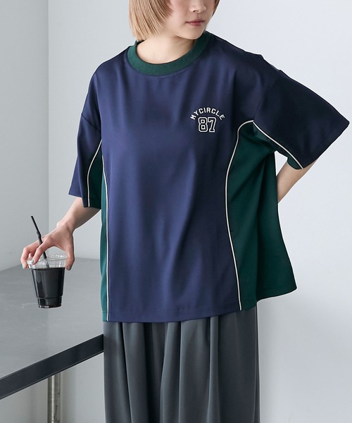forksy.】配色ラインナンバリングゲームTシャツ forksy.│MONO