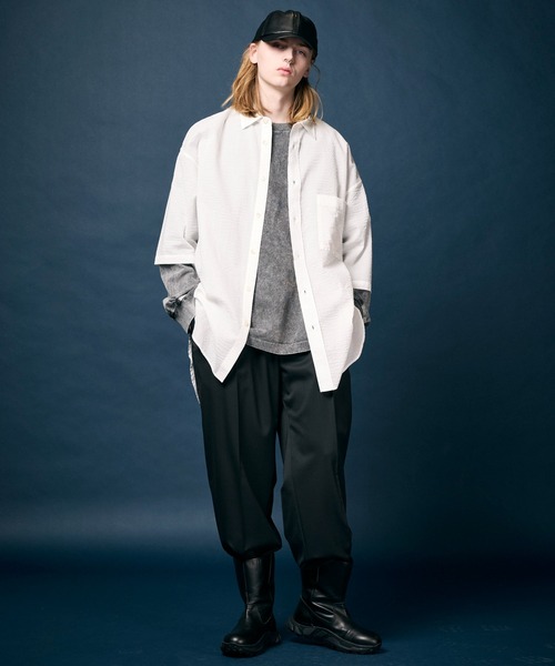 プライムオーバーレギュラーカラーショートスリーブシャツコート プライムオーバーレギュラーカラーショートスリーブシャツコート