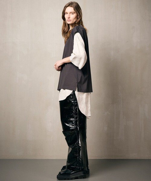 MAISON SPECIAL(メゾンスペシャル)の「《UNISEX》【LIMITED EDITION】Prime-Over Short Sleeve Shirt Coat/プライムオーバーショートスリーブシャツコート【MAISON SPECIAL/メゾンスペシャル】(シャツ/ブラウス・メンズ・オフホワイト/ダークブラック/チャコールグレー/ブルー/ブラック/ホワイト/ライトグレー/テラコッタ/ライトグリーン/パープル・1/2)」の18枚目の写真