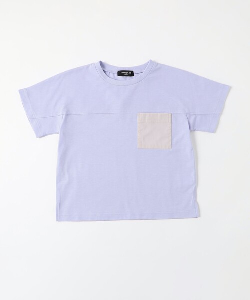 COMME CA ISM（コムサイズム）の「速乾 胸ポケット バックロゴ 半袖Tシャツ（Tシャツ/カットソー・キッズ・アイボリー/ブラック/ラベンダー・100cm/110cm/120cm/130cm/140cm/150cm）」の3枚目の写真