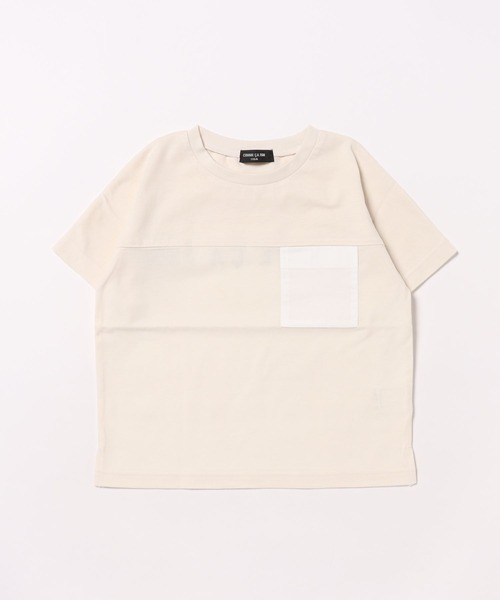 COMME CA ISM（コムサイズム）の「速乾 胸ポケット バックロゴ 半袖Tシャツ（Tシャツ/カットソー・キッズ・アイボリー/ブラック/ラベンダー・100cm/110cm/120cm/130cm/140cm/150cm）」の2枚目の写真