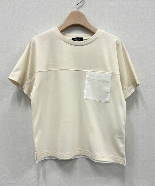 COMME CA ISM（コムサイズム）の「速乾 胸ポケット バックロゴ 半袖Tシャツ（Tシャツ/カットソー・キッズ・アイボリー/ブラック/ラベンダー・100cm/110cm/120cm/130cm/140cm/150cm）」の7枚目の写真