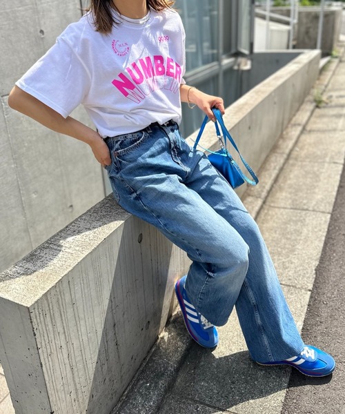 mi via loca（ミヴィアロカ）の「GILDAN ナンバーロゴTシャツ 【PT NO. MVL027 ※2A】（Tシャツ/カットソー・レディース・ブラック/オフホワイト/オートミール/ナチュラル・MEDIUM/LARGE）」の21枚目の写真