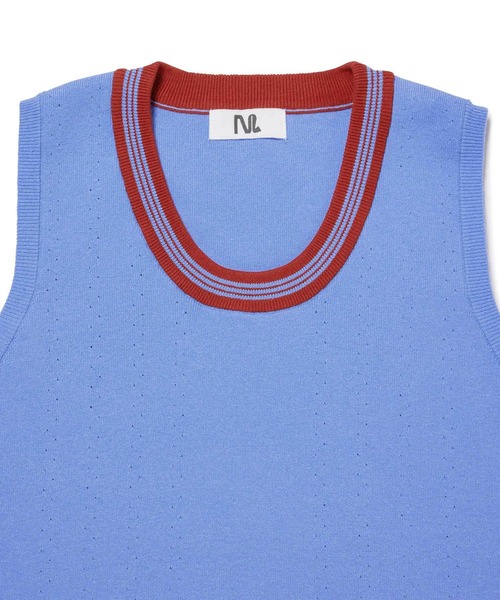 M TO R（ムウトアール）の「［TOPS］SPORTY LINE NO-SLEEVE TOPS（ニット/セーター・レディース・ブラック/サックスブルー・40/38/42）」の14枚目の写真