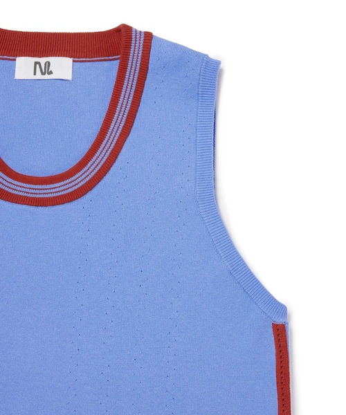 M TO R（ムウトアール）の「［TOPS］SPORTY LINE NO-SLEEVE TOPS（ニット/セーター・レディース・ブラック/サックスブルー・40/38/42）」の15枚目の写真