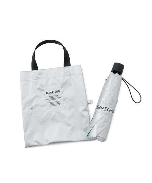 ADAM ET ROPE'（アダムエロペ）の「CORTED UMBRELLA 53 with tote（折りたたみ傘・レディース・ブラック/ホワイト系その他/シルバー系その他・FREE）」の19枚目の写真