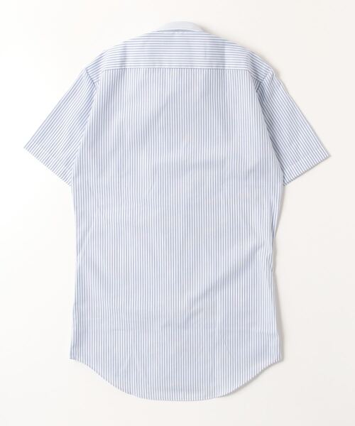 TOKYO SHIRTS（トウキョウシャツ）の「形態安定ノーアイロン ボタンダウン 半袖ビジネスワイシャツ（ビジネスシャツ・メンズ・ブルー・首回り43cm/首回り41cm/首回り39cm/首回り37cm/首回り42cm）」の3枚目の写真