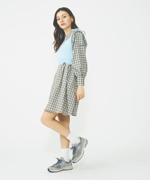 MILKFED.(ミルクフェド)の「SHAGGY NECK RIBBON CAMISOLE(キャミソール・レディース・オフホワイト/ライトブルー/チャコール・ONE SIZE)」の18枚目の写真