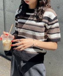 Chillfar | カラーボーダーサマーニット(ニット/セーター)