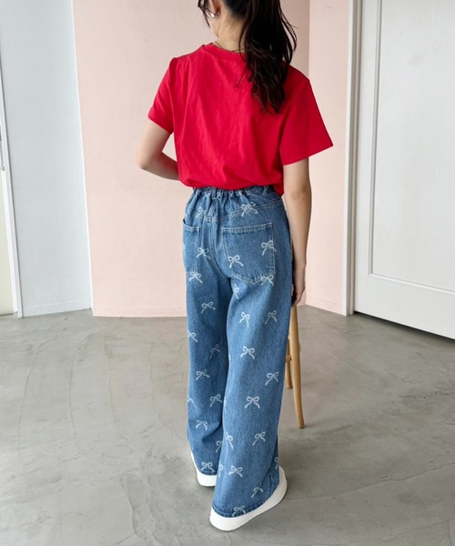 one after another NICE CLAUP（ワンアフターアナザーナイスクラップ）の「【teddy bear コラボ商品】くまちゃん刺しゅうTee（Tシャツ/カットソー・レディース・ピンク/レッド/ネイビー/ホワイト・FREE）」の16枚目の写真