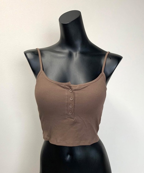 non-hedge（ノンヘッジ）の「前ボタンバックオープンキャミソール（キャミソール・レディース・ブラック/オフホワイト/チャコールグレー/ブラウン・FREE）」の15枚目の写真