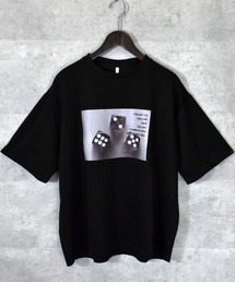 Anytime Songs（エニータイムソングス）の「ダンボールニット クルーネック転写プリントTシャツ(DICE)（Tシャツ/カットソー）」