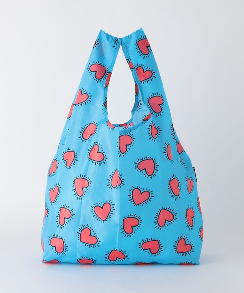 BAGGU（バグー）の「＜BAGGU＞STANDARD Keith Haring / エコバッグ / サブバッグ（エコバッグ/サブバッグ・キッズ・ターコイズブルー/ピンク/ライム・FREE）」の2枚目の写真