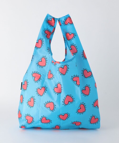 BAGGU（バグー）の「＜BAGGU＞STANDARD Keith Haring / エコバッグ / サブバッグ（エコバッグ/サブバッグ・キッズ・ターコイズブルー/ピンク/ライム・FREE）」の5枚目の写真