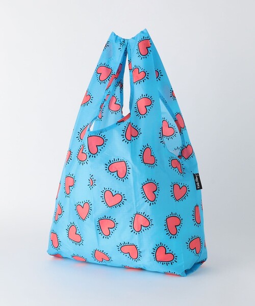 BAGGU（バグー）の「＜BAGGU＞STANDARD Keith Haring / エコバッグ / サブバッグ（エコバッグ/サブバッグ・キッズ・ターコイズブルー/ピンク/ライム・FREE）」の6枚目の写真