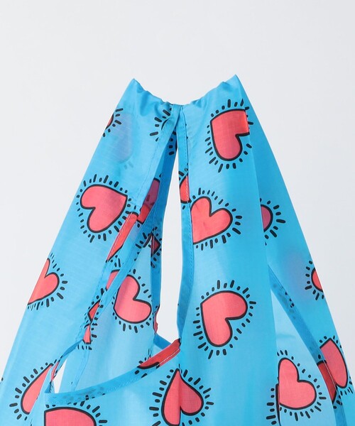 BAGGU（バグー）の「＜BAGGU＞STANDARD Keith Haring / エコバッグ / サブバッグ（エコバッグ/サブバッグ・キッズ・ターコイズブルー/ピンク/ライム・FREE）」の7枚目の写真