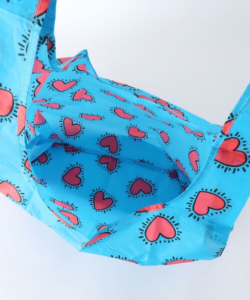 BAGGU（バグー）の「＜BAGGU＞STANDARD Keith Haring / エコバッグ / サブバッグ（エコバッグ/サブバッグ・キッズ・ターコイズブルー/ピンク/ライム・FREE）」の9枚目の写真