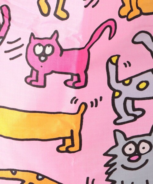 BAGGU（バグー）の「＜BAGGU＞STANDARD Keith Haring / エコバッグ / サブバッグ（エコバッグ/サブバッグ・キッズ・ターコイズブルー/ピンク/ライム・FREE）」の16枚目の写真