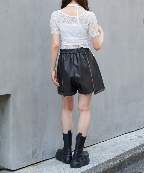 RAY CASSIN(レイカズン)の「レースチョーカーT(Tシャツ/カットソー・レディース・アイボリー/ブラック・FREE)」の4枚目の写真