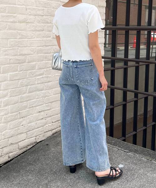 MAJESTIC LEGON（マジェスティックレゴン）の「アソートリボンTシャツ（Tシャツ/カットソー・レディース・ブルー/オフホワイト/ブルー系その他2・MEDIUM）」の13枚目の写真