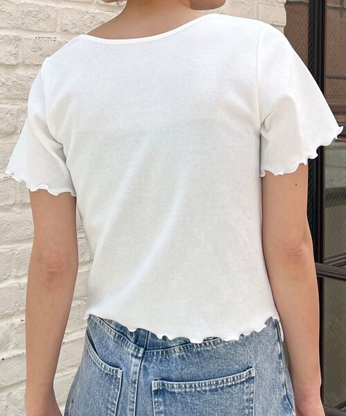 MAJESTIC LEGON（マジェスティックレゴン）の「アソートリボンTシャツ（Tシャツ/カットソー・レディース・ブルー/オフホワイト/ブルー系その他2・MEDIUM）」の16枚目の写真