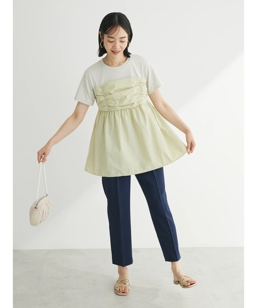 Green　Parks（グリーンパークス）の「ミディ丈ビスチェドッキングプルオーバー（Tシャツ/カットソー・レディース・ホワイト系その他2/ライトグリーン/ブラック・FREE）」の17枚目の写真