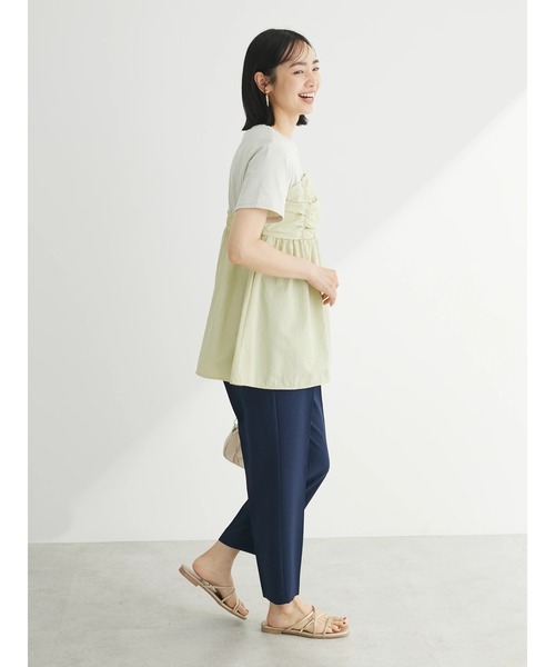 Green　Parks（グリーンパークス）の「ミディ丈ビスチェドッキングプルオーバー（Tシャツ/カットソー・レディース・ホワイト系その他2/ライトグリーン/ブラック・FREE）」の18枚目の写真