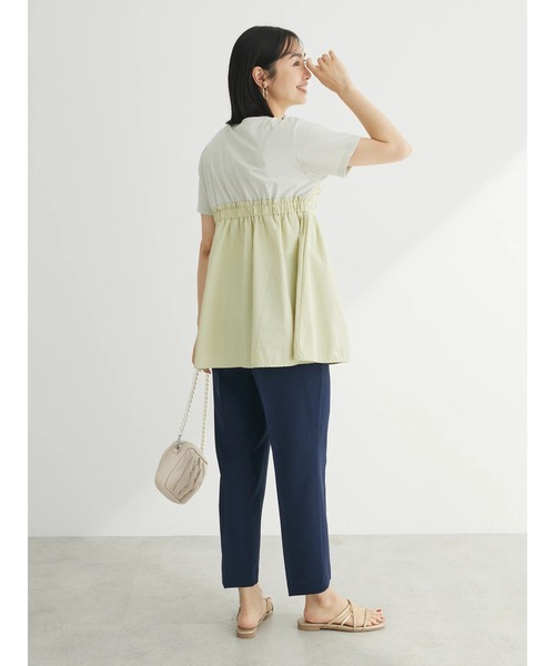 Green　Parks（グリーンパークス）の「ミディ丈ビスチェドッキングプルオーバー（Tシャツ/カットソー・レディース・ホワイト系その他2/ライトグリーン/ブラック・FREE）」の19枚目の写真