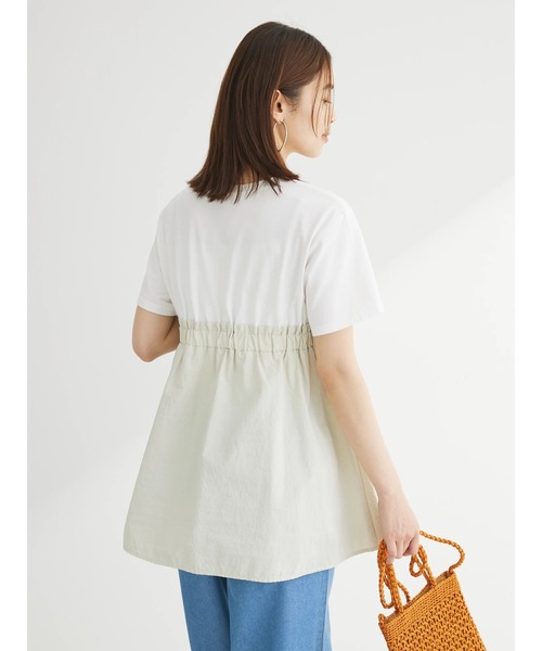 Green　Parks（グリーンパークス）の「ミディ丈ビスチェドッキングプルオーバー（Tシャツ/カットソー・レディース・ホワイト系その他2/ライトグリーン/ブラック・FREE）」の9枚目の写真