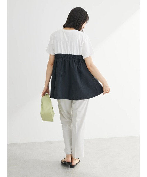 Green　Parks（グリーンパークス）の「ミディ丈ビスチェドッキングプルオーバー（Tシャツ/カットソー・レディース・ホワイト系その他2/ライトグリーン/ブラック・FREE）」の12枚目の写真