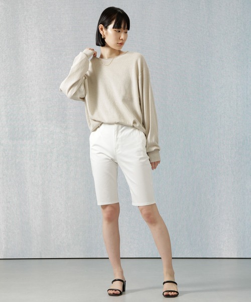 Apo(s)ture（アポスチャー）の「NANCY-006/チノストレッチスキニーハーフパンツ（チノパンツ・レディース・カーキ/ネイビー/ブラック/ホワイト・S/M/L/XL/XS）」の11枚目の写真
