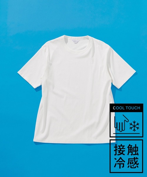 ADAM ET ROPE'(アダムエロペ)の「【接触冷感】スタンダード Tシャツ / ロングシーズン着用可能(Tシャツ/カットソー・メンズ・ブラック/ホワイト/ネイビー・L/M)」の11枚目の写真
