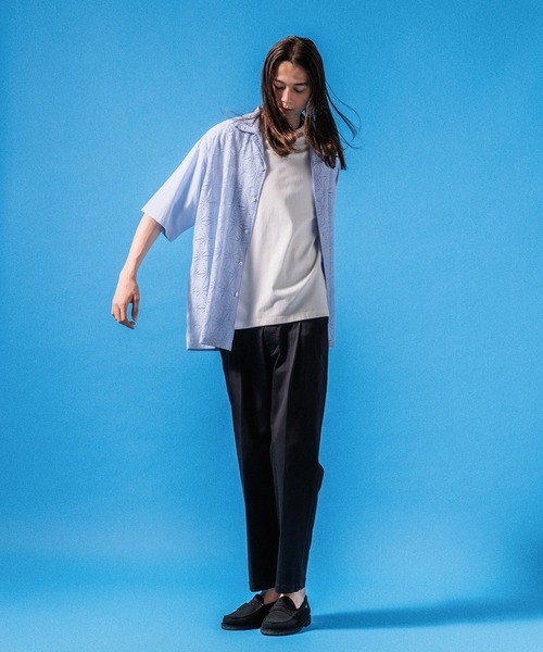 ADAM ET ROPE'(アダムエロペ)の「【接触冷感】スタンダード Tシャツ / ロングシーズン着用可能(Tシャツ/カットソー・メンズ・ブラック/ホワイト/ネイビー・L/M)」の10枚目の写真
