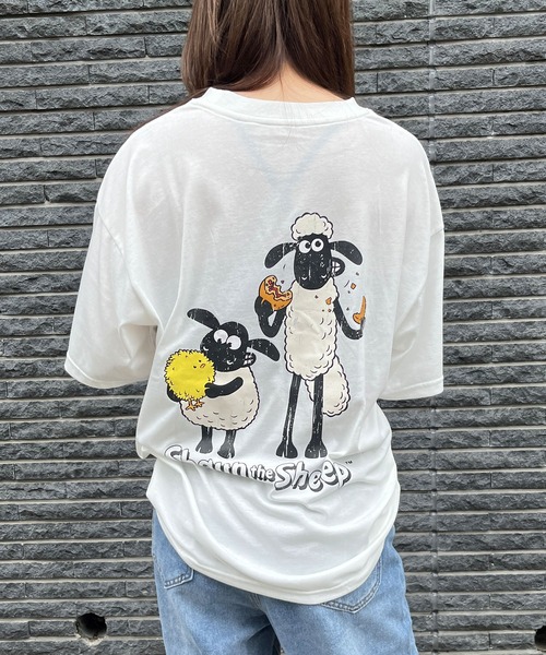 GLAMOROUS JANE(グラマラスジェーン)の「ひつじのショーンバックプリントBIGTシャツ(Tシャツ/カットソー・レディース・ブラック/杢グレー/オフホワイト・FREE)」の8枚目の写真