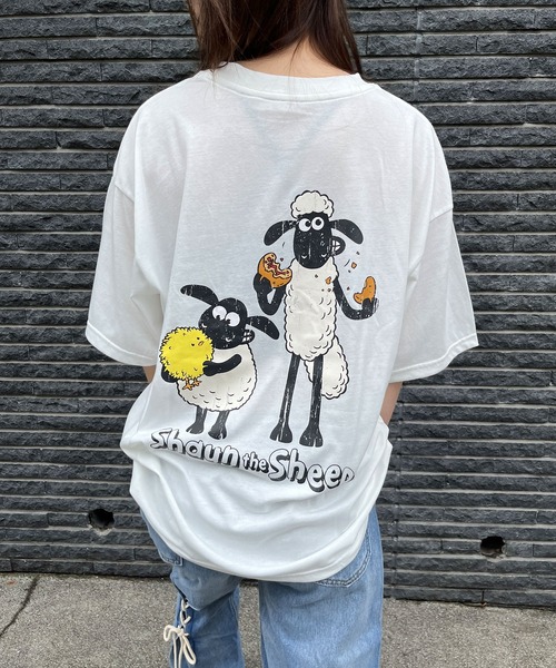 GLAMOROUS JANE(グラマラスジェーン)の「ひつじのショーンバックプリントBIGTシャツ(Tシャツ/カットソー・レディース・ブラック/杢グレー/オフホワイト・FREE)」の9枚目の写真