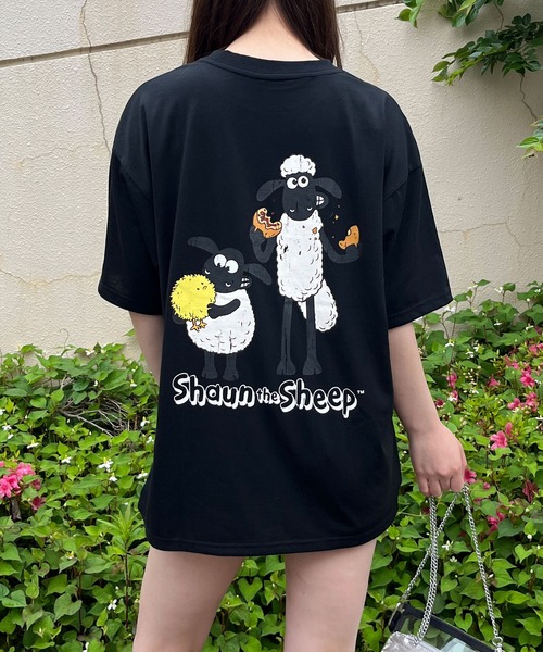 GLAMOROUS JANE(グラマラスジェーン)の「ひつじのショーンバックプリントBIGTシャツ(Tシャツ/カットソー・レディース・ブラック/杢グレー/オフホワイト・FREE)」の17枚目の写真