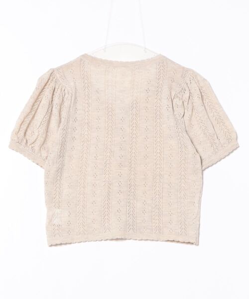 Achic(アシック)の「二ットカーディガン(Tシャツ/カットソー・レディース・オフホワイト/ピンク/ベージュ・M)」の4枚目の写真